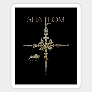 Shalom Cross of Anchors, Sailor's Anchor Cross Sticker